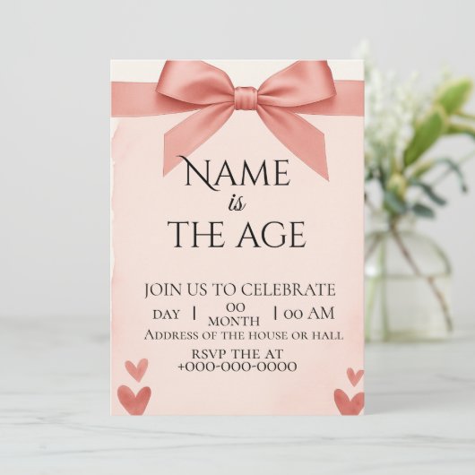 Invitation birthday  kaart (Staand voorkant)