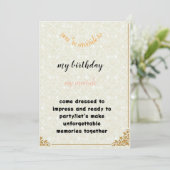 invitation birthday kaart (Staand voorkant)