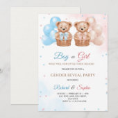 Invitation card for gender Reveal party  Kaart (Voorkant / Achterkant)