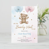 Invitation card for gender reveal party kaart (Staand voorkant)