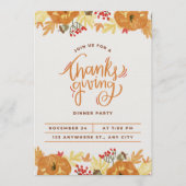 Invitation card for thanksgiving day  kaart (Voorkant)