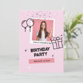 Invitation card  kaart (Staand voorkant)