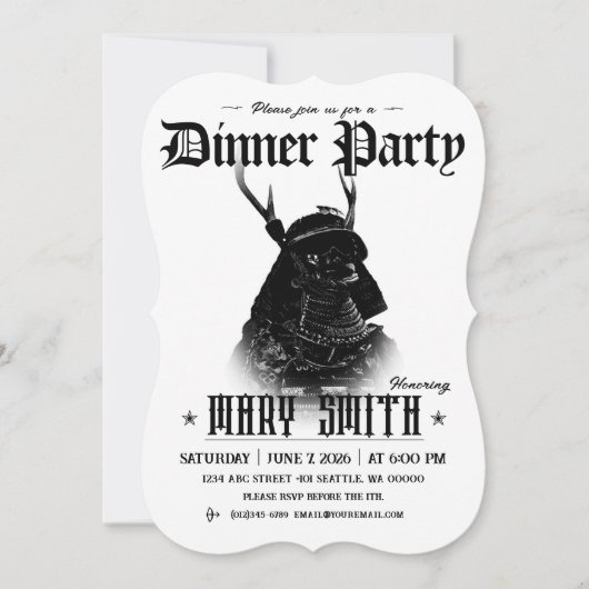 Invitation Card_Western Style (Samurai) Kaart (Voorkant)