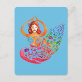 Invitation Card Yoga Meditation Rainbow Colors  Kaart (Voorkant)