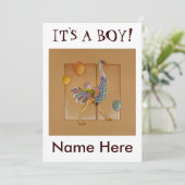 Invitation - Carousel Ostrich Kaart (Staand voorkant)