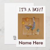 Invitation - Carousel Ostrich Kaart (Voorkant / Achterkant)