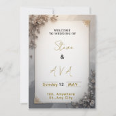 Invitation Classic Elegant Wedding  Kaart (Voorkant)