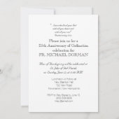 Invitation Custom Name Priest Silver Jubilee Kaart (Achterkant)