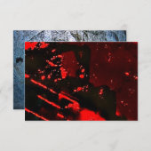 Invitation dark red abstract recycled plastic kaart (Voorkant / Achterkant)