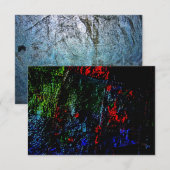 invitation dark texture abstract recycle motif kaart (Voorkant / Achterkant)