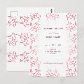 Invitation de boda decorada con hojas de acanto briefkaart (Voorkant / Achterkant)