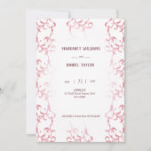 Invitation de boda decorada con hojas de acanto kaart (Voorkant)