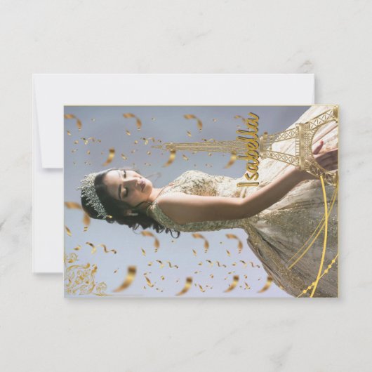 Invitation de quinceanera  kaart (Voorkant)