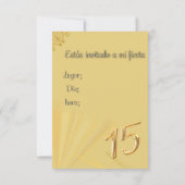 Invitation de quinceanera  kaart (Achterkant)