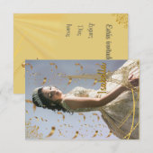 Invitation de quinceanera  kaart (Voorkant / Achterkant)