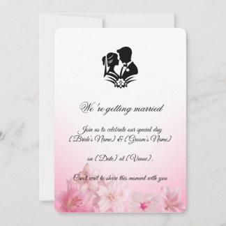 Invitation elegant Simple Wedding Kaart