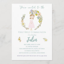 Invitation First Holy Communion JULIA