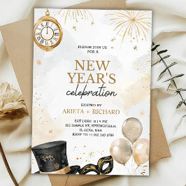 Invitation for a new year celebrations kaart