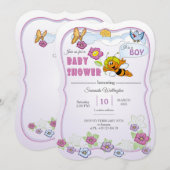 invitation for baby shower kaart (Voorkant / Achterkant)