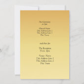 Invitation Golden Yellow Flowers Wedding Suite Kaart (Achterkant)