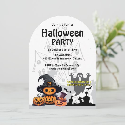 Invitation : HALLOWEEN House #2 Kaart (Staand voorkant)