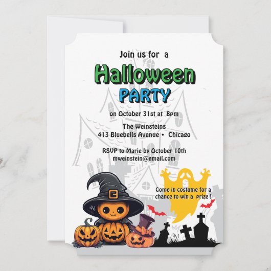 Invitation : HALLOWEEN House #3 Kaart (Voorkant)