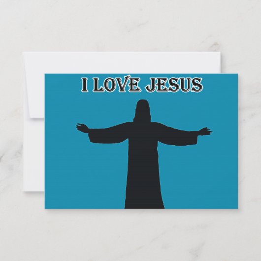 Invitation i love jesus kaart (Voorkant)