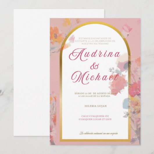 Invitation kaart (Voorkant / Achterkant)