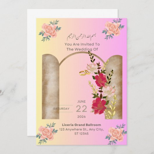 Invitation Kaart (Voorkant / Achterkant)