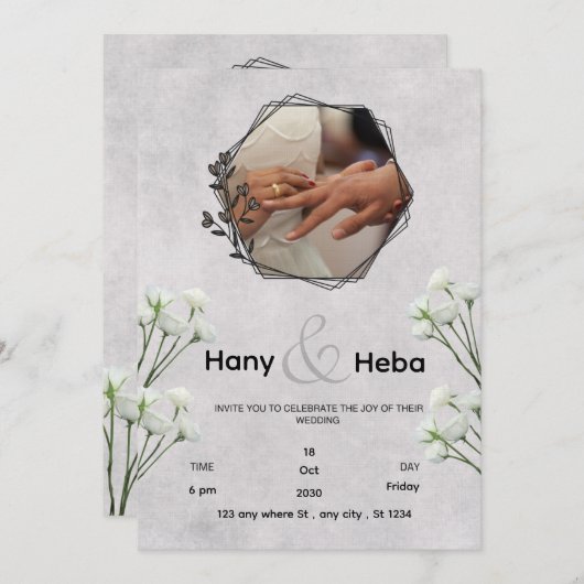 Invitation Kaart (Voorkant / Achterkant)