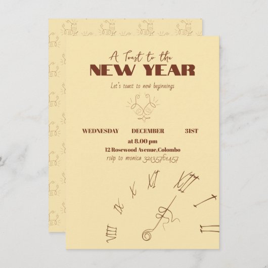 Invitation Kaart (Voorkant / Achterkant)