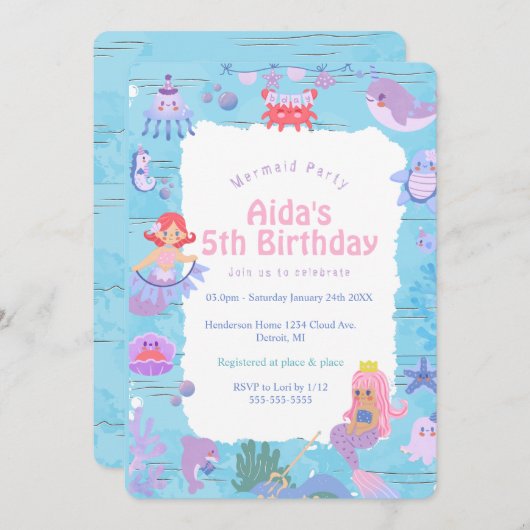 Invitation Kaart (Voorkant / Achterkant)