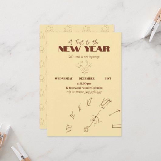 Invitation Kaart (Voorkant / Achterkant in situ)