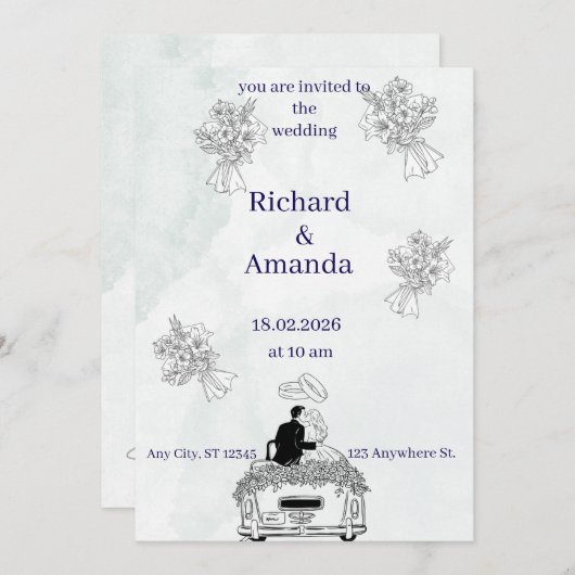 invitation kaart (Voorkant / Achterkant)