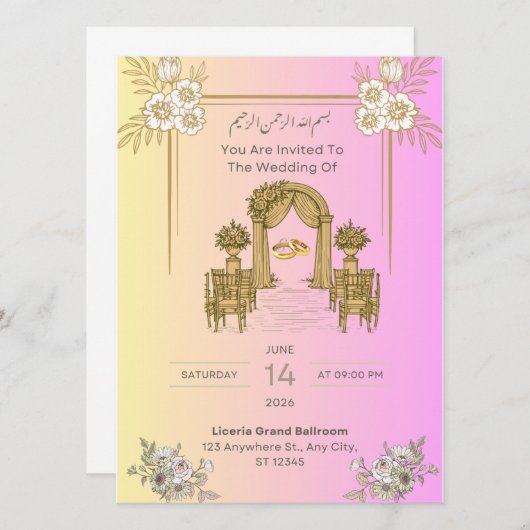 Invitation Kaart (Voorkant / Achterkant)