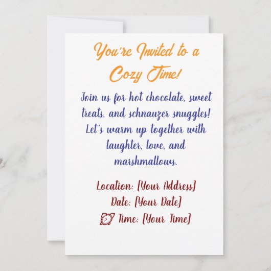 Invitation Kaart (Achterkant)