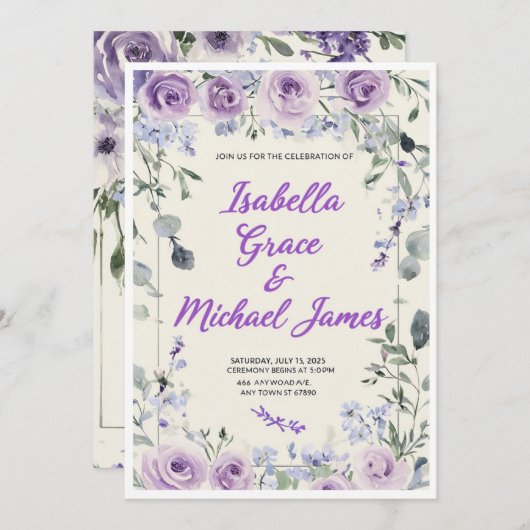 Invitation Kaart (Voorkant / Achterkant)