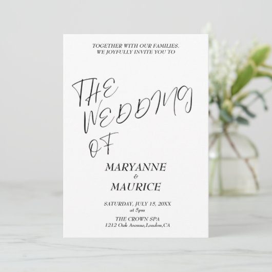 Invitation Kaart (Staand voorkant)