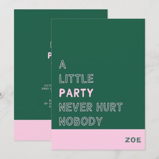 Invitation Kaart (Voorkant / Achterkant)