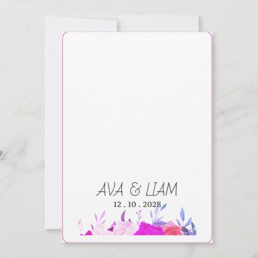 Invitation Kaart (Achterkant)