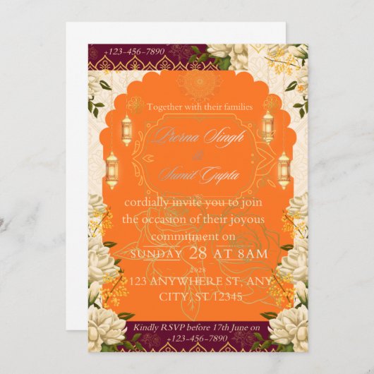 Invitation Kaart (Voorkant / Achterkant)