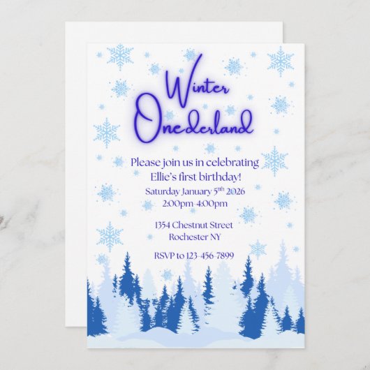 Invitation Kaart (Voorkant / Achterkant)