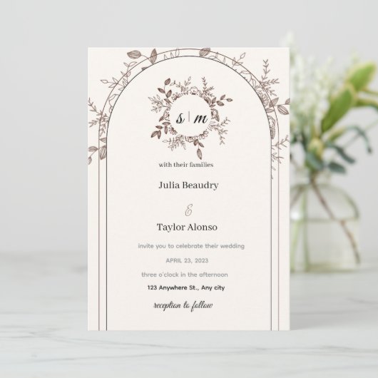 Invitation Kaart (Staand voorkant)