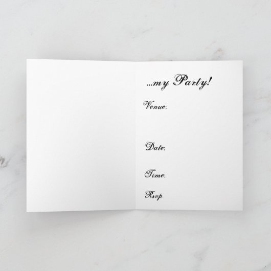 Invitation Kaart - zwarte stilettoschoen (Binnen)