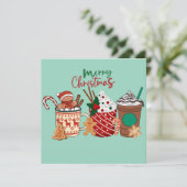 Invitation Merry Christmas  Kaart (Staand voorkant)