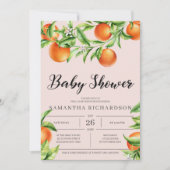 Invitation Neutral voor Baby shower van verse citr Kaart (Voorkant)