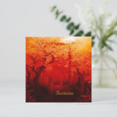 Invitation Oriental Red Bridge Kaart (Staand voorkant)