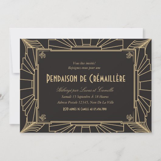 Invitation orientée de partie de pendaison de 1920 kaart (Voorkant)