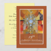 Invitation Priest 25th Ordination Anniversary Kaart (Voorkant / Achterkant)