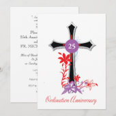 Invitation Priest 25th Ordination Anniversary Kaart (Voorkant / Achterkant)